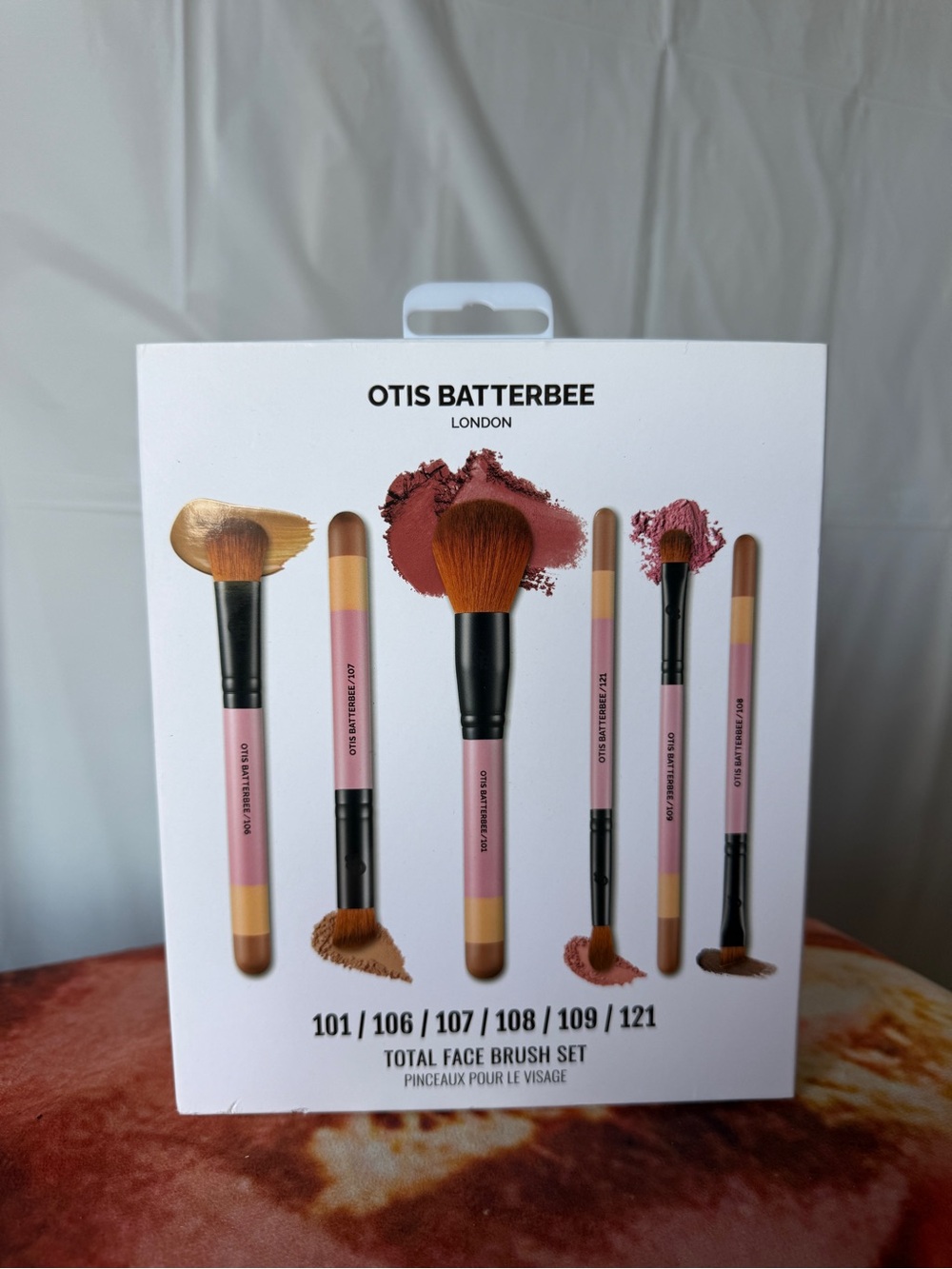 Otis Batterbee Pink Total Face Brush Set - Professional Face Brushes